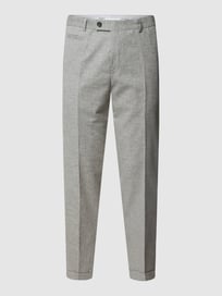Stoffen broek met persplooien, model 'Luc' van Strellson Grijs / zwart - 37
