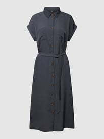 Hemdblusenkleid mit Bindegürtel Modell 'HANNOVER' von Only Blau / Türkis - 18