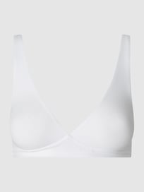 Bralette met stretch, model 'Cotton Sensation' van Hanro Wit - 32