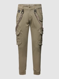 Broek met labeldetails, model 'UTILITY' van Alpha Industries Wit - 25