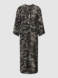 Midi-jurk met tunnelkoord bij de taille, model 'ZAYA' van Soaked in Luxury Grijs / zwart - 15