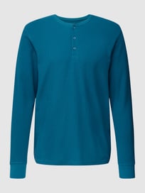 Shirt met lange mouwen en structuurmotief van Esprit Blauw / turquoise - 37