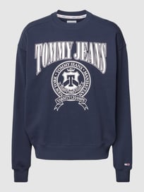 Sweatshirt met labelprint van Tommy Jeans Blauw / turquoise - 10