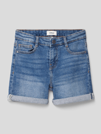Jeansshorts mit fixierten Beinumschlägen Modell 'PHINE' von Only Blau / Türkis - 4