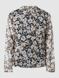 Blouseshirt van mesh  van BETTY & CO WHITE Grijs / zwart - 37