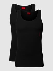 Tanktop met labelprint in een set van 2 stuks van HUGO Grijs / zwart - 44