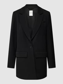 Lange blazer met knoopsluiting van QS by s.Oliver Grijs / zwart - 22