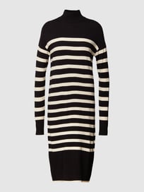 Gebreide jurk met opstaande kraag, model 'HAPPINESS' van Vero Moda Grijs / zwart - 39