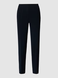 Stoffen broek met smalle pasvorm en persplooien  van Betty Barclay Blauw / turquoise - 47