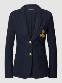 Blazer met labelpatch van Lauren Ralph Lauren Blauw / turquoise - 9
