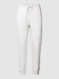 Sweatbroek met logodetail, model 'Hover' van BOSS Green Grijs / zwart - 20