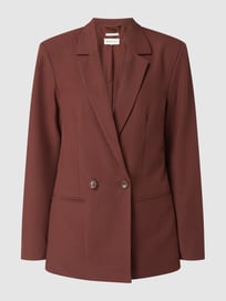Loose boyfriend fit blazer met viscose  van Tom Tailor Denim Bruin - 15
