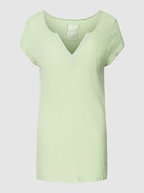 T-shirt met labelapplicatie, model 'TROY' van MOS MOSH Groen - 12