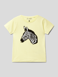 T-shirt met pailletten van Blue Seven Geel - 30