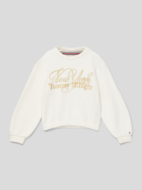 Sweatshirt mit Label-Stitching von Tommy Hilfiger Teens Weiß - 2