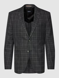 Regular Fit 2-Knopf-Sakko mit Strukturmuster Modell 'Janson' von BOSS Grau / Schwarz - 30