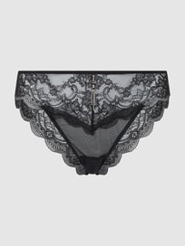 Slip aus Mesh und Spitze  von LASCANA Grau / Schwarz - 16