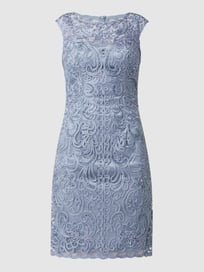 Cocktailjurk met sierboorden van Luxuar Blauw / turquoise - 38