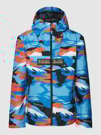 Jack met all-over motief en labeldetails, model 'Rainforest' van Napapijri Blauw / turquoise - 30
