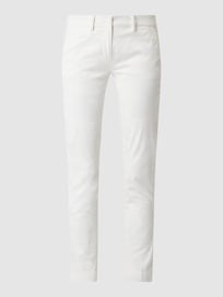 Slim Fit Chino mit verkürztem Bein und Stretch-Anteil Modell 'New York' von Mason's Weiß - 33