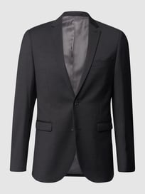 Slim fit 2-knoops colbert met stretch, model 'George' van Matinique Grijs / zwart - 9