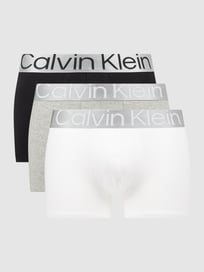 Boxershort met elastische band in glanzende look van Calvin Klein Underwear Grijs / zwart - 12
