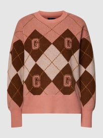 Strickpullover mit Karomuster von Gant Rosa - 12