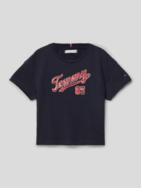 T-Shirt mit Paillettenbesatz von Tommy Hilfiger Teens Blau / Türkis - 5