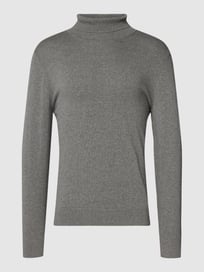 Gebreide pullover met labelstitching van s.Oliver RED LABEL Grijs / zwart - 39