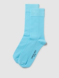 Sokken met labeldetail in een set van 2 paar van Christian Berg Men Blauw / turquoise - 34