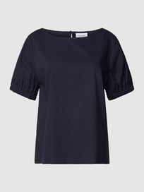 Blusenshirt mit Lyocell-Anteil in unifarbenem Design von comma Casual Identity Blau / Türkis - 7