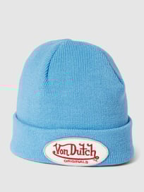 Beanie mit Label-Patch Modell 'CONNY' von Von Dutch Blau / Türkis - 22