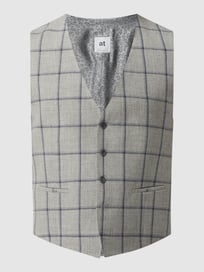 Weste aus Leinen-Schurwoll-Mix Modell 'Panfilo' von Atelier Torino Grau / Schwarz - 42