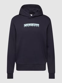 Hoodie mit Label-Print von CK Calvin Klein Blau / Türkis - 22