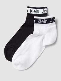 Sokken met logostitching, model 'QUARTER' van Calvin Klein Jeans Wit - 22