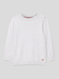 Pullover mit Label-Detail Modell 'SWEATER HUGO' von Mango Grau / Schwarz - 7