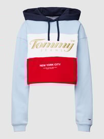 Cropped Hoodie im Colour-Blocking-Design von Tommy Jeans Rot - 19