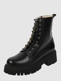 Boots aus Leder von Marc O'Polo Grau / Schwarz - 34