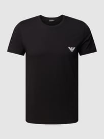 T-Shirt mit geripptem Rundhalsausschnitt von Emporio Armani Grau / Schwarz - 15