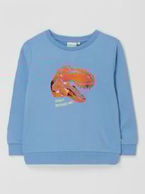 Sweatshirt aus Baumwolle  von Tom Tailor Blau / Türkis - 36