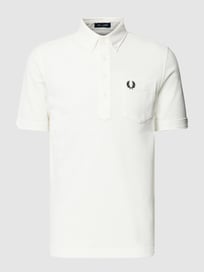 Poloshirt met labelstitching, model 'Button Down Collar Polo' van Fred Perry Wit - 44