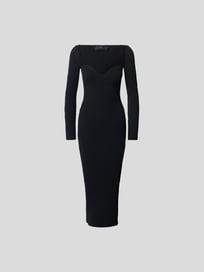 Strickkleid in Maxilänge von Arch4 Grau / Schwarz - 15