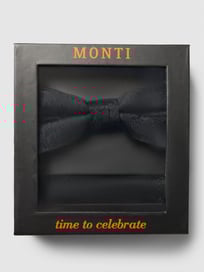 Fliege mit Allover-Muster von Monti Grau / Schwarz - 6