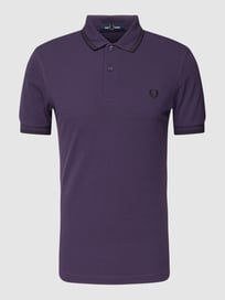 Poloshirt met labelstitching van Fred Perry Paars - 8