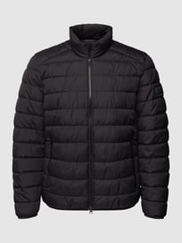 Gewatteerd jack met labelpatch van Marc O'Polo Grijs / zwart - 8