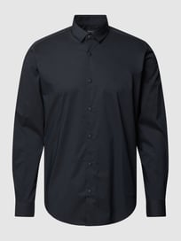 Business-Hemd mit Kentkragen Modell 'SUS' von Esprit Collection Grau / Schwarz - 42
