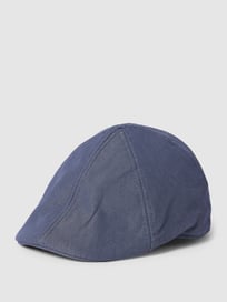Platte pet met ruitmotief, model 'SCHIEBER' van Müller Headwear Blauw / turquoise - 1