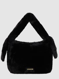 Schoudertas van imitatiebont, model 'Bunny' van Love Moschino Grijs / zwart - 8