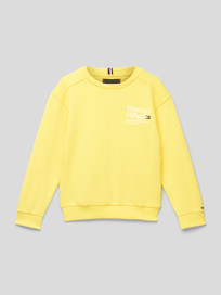 Sweatshirt mit Label-Print von Tommy Hilfiger Kids Gelb - 24