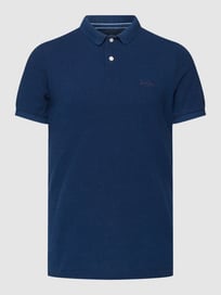 Poloshirt met logostitching, model 'VINT DESTROY' van Superdry Blauw / turquoise - 21